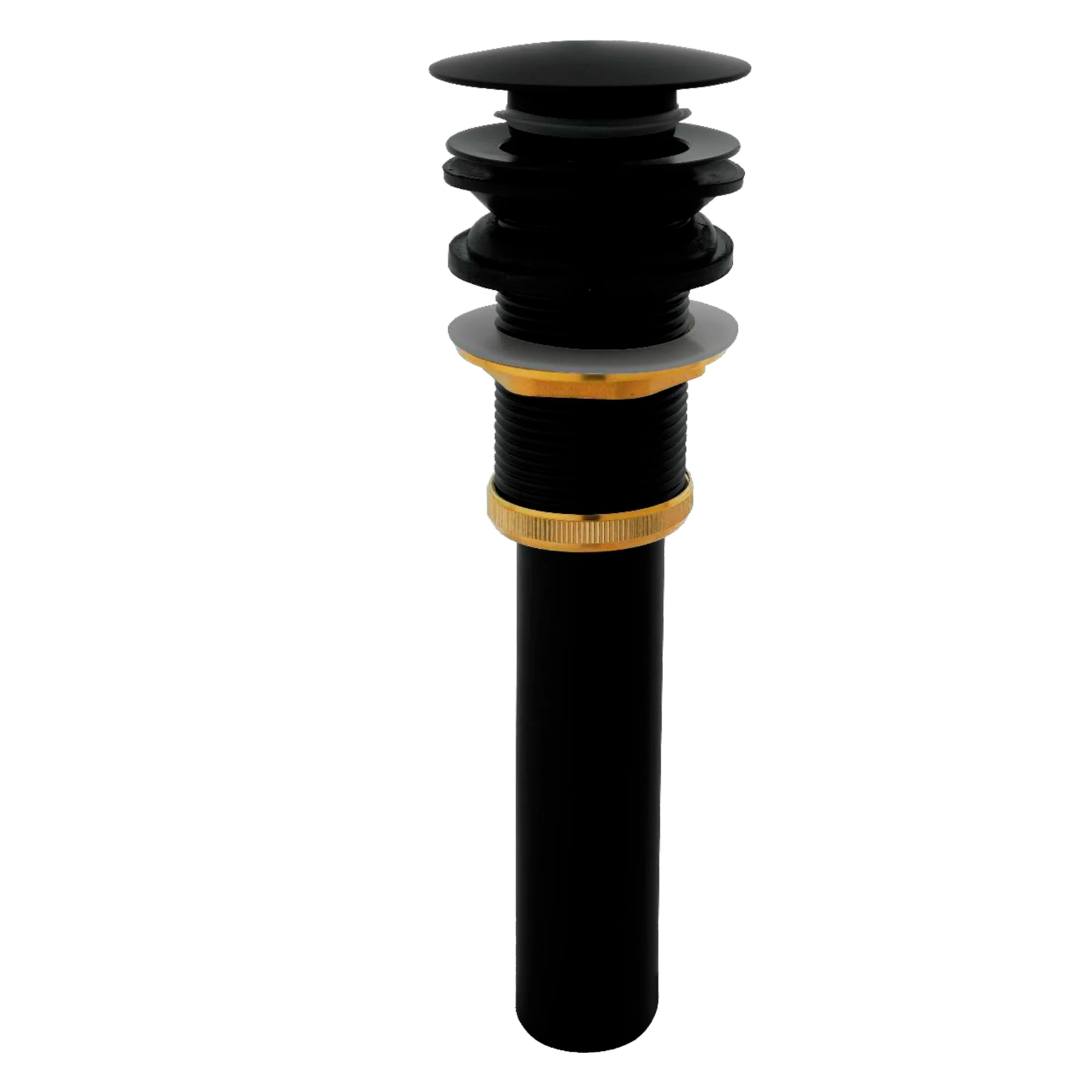 Desague de Push Hongo Lavamanos Negro Mate en Bronce