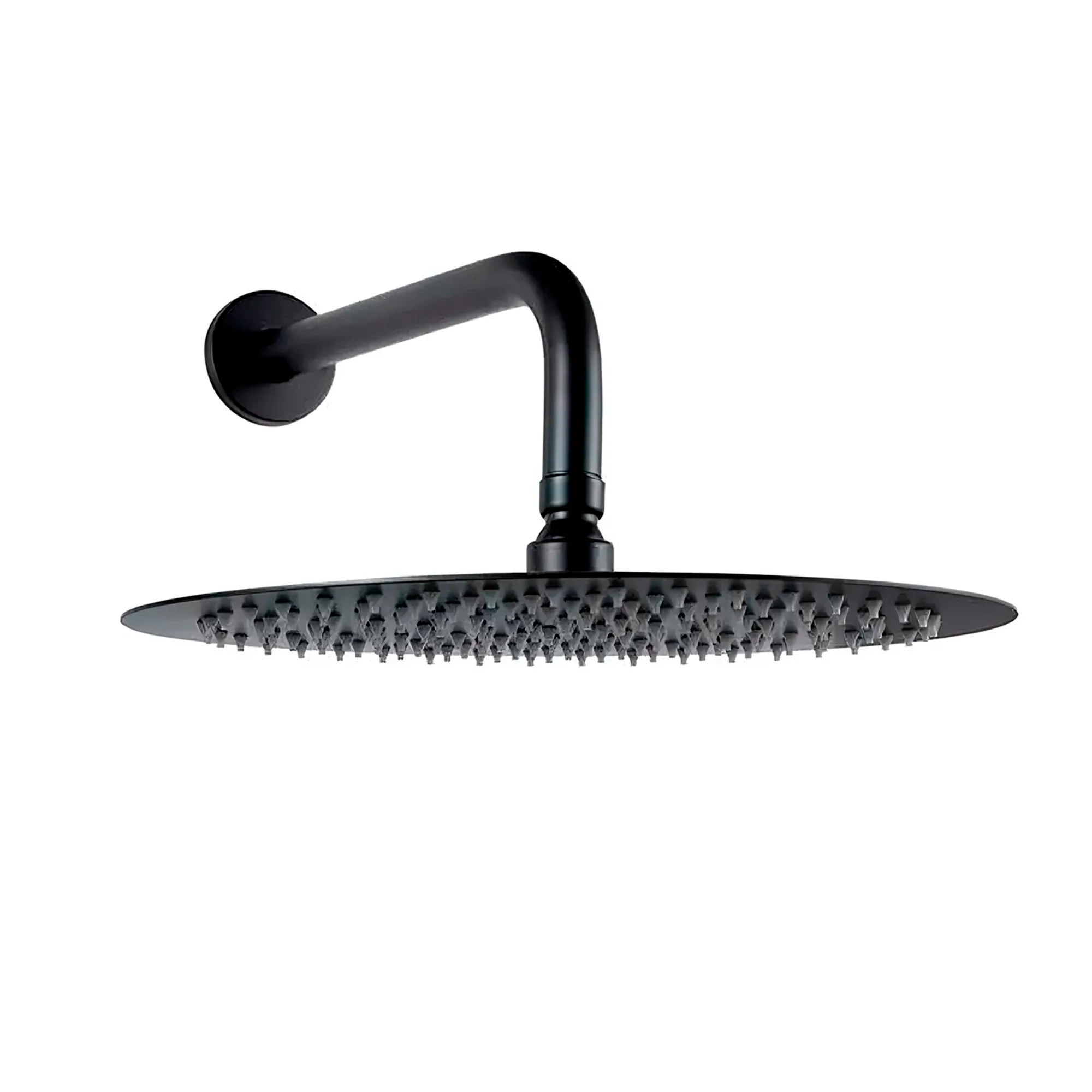 Ducha Regadera Redonda12Pulg (30cm) Negro Mate