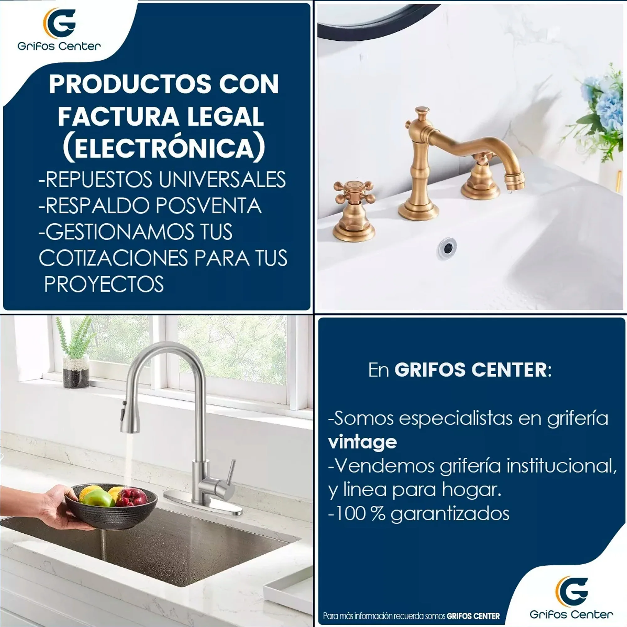 Grifería Lavamanos Agua Fría Plástica Blanca Ambar - Image 4