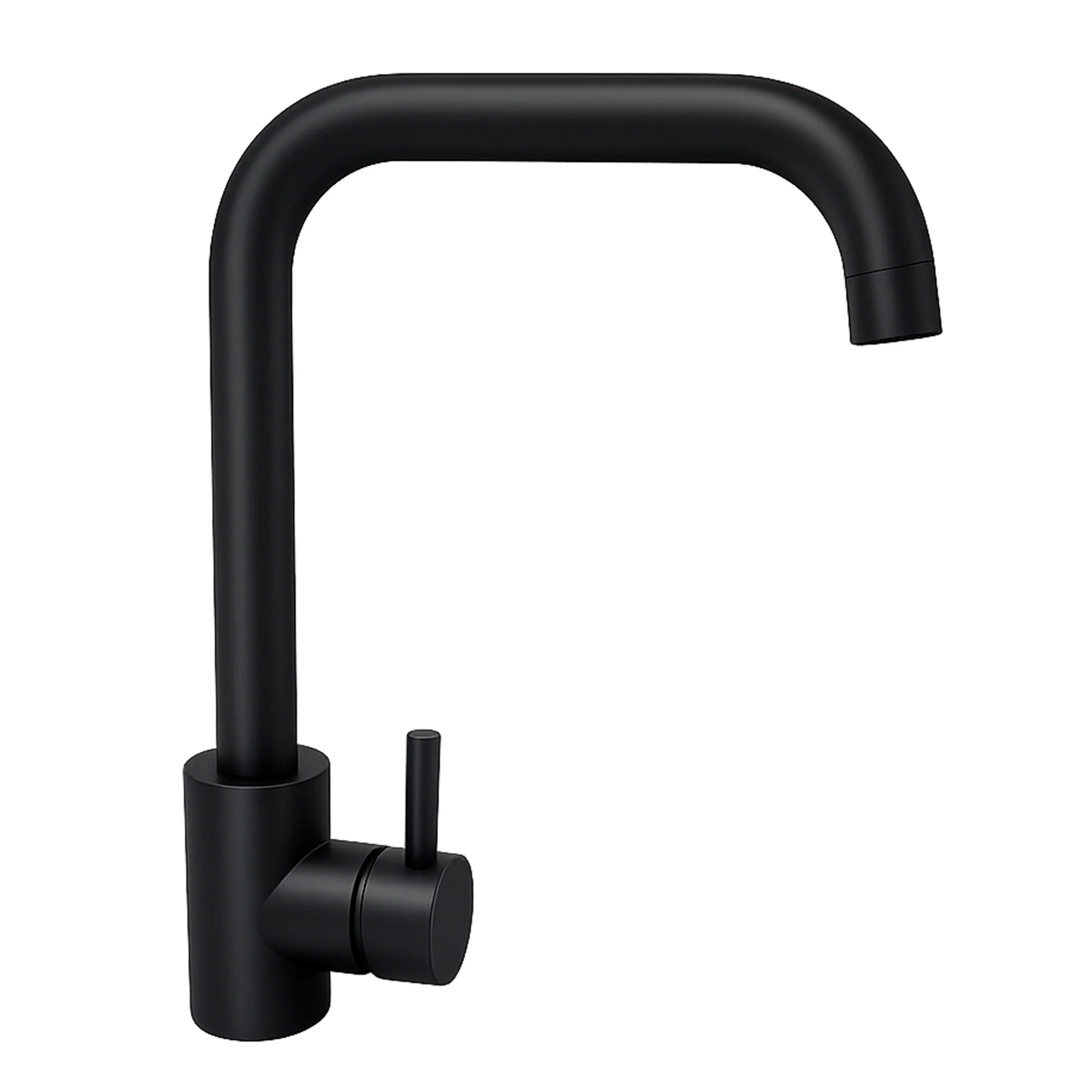 Griferia Monocontrol Lavaplatos Negro Mate Cuello 7