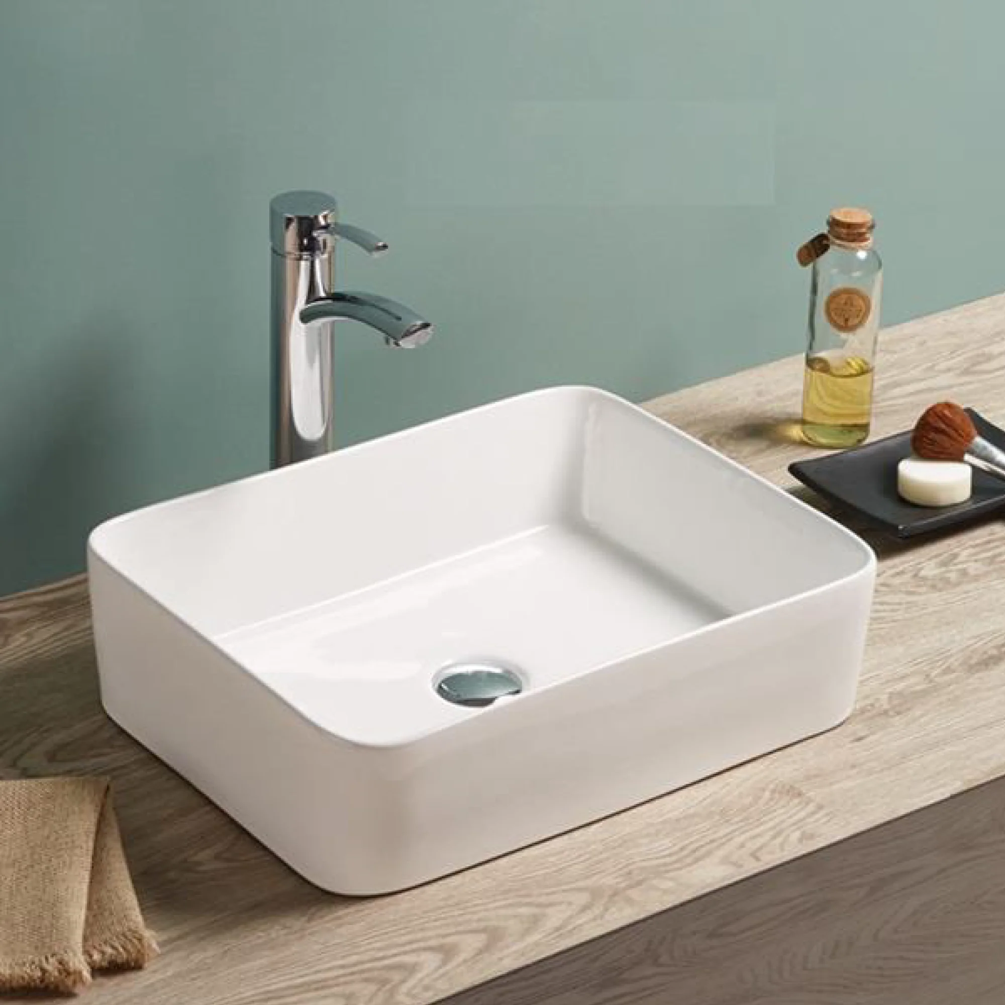 Lavamanos de Sobreponer en Ceramica Rectangular 48*37cm - Image 3