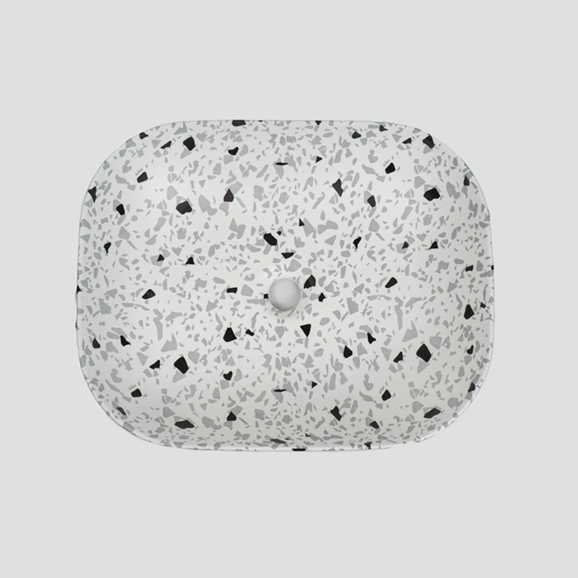 Lavamanos de Sobreponer Rectangular Terrazo Ince Blanco-negro - Image 2