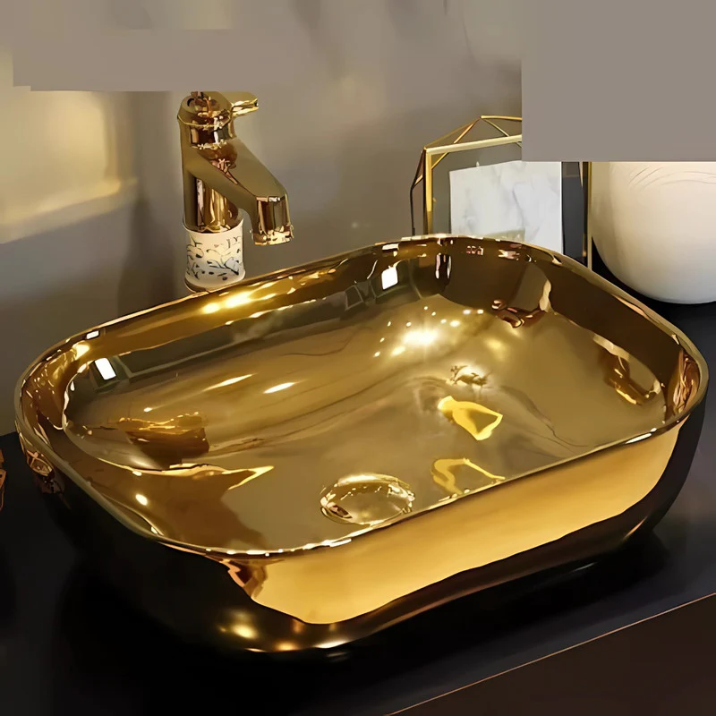 Lavamanos - Baño Dorado De Lujo Rectangular  Doha - Image 2