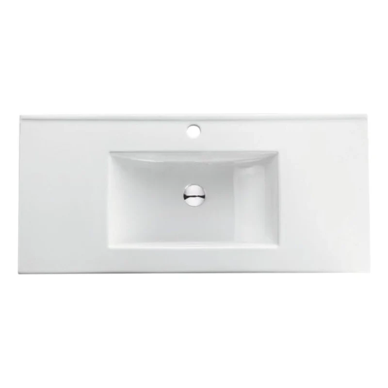 Lavamanos Rectangular Integrado Porcelana Blanco 1210*47cm - Image 2
