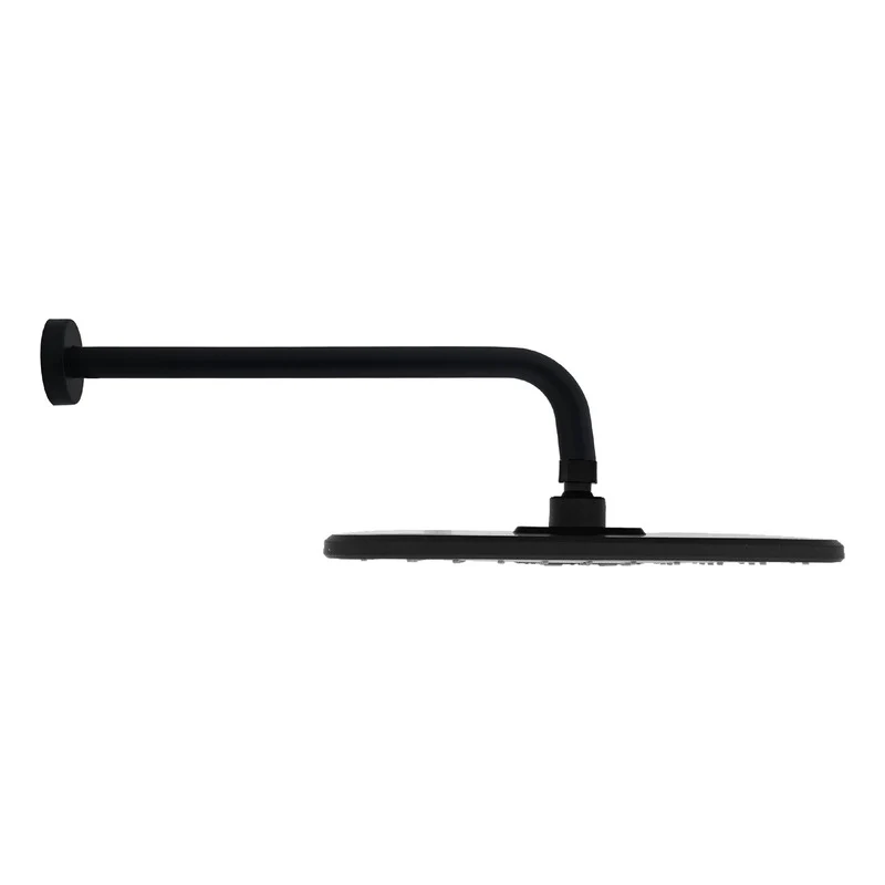 Regadera Ducha 20x30cm + Tubo Negro Mate