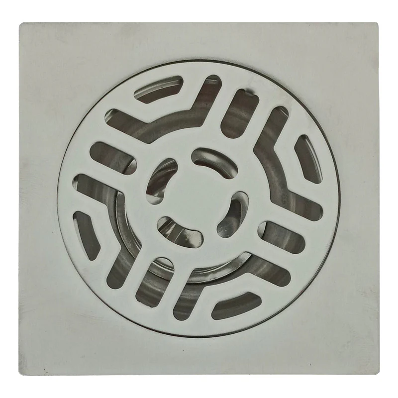 Rejilla De Piso 10*10cm Acero Plateada Azteca