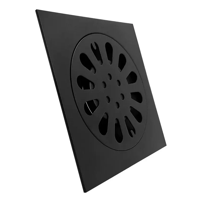 Rejilla De Piso Cuadrada 10 X 10cm Negro Mate - Image 2