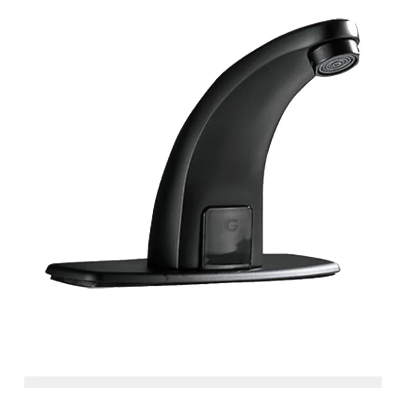 Grifería Llave Lavamanos Sensor Negro Mate