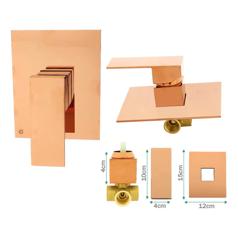 Monocontrol Ducha Cuadrado Rose Gold Vintage - Image 3