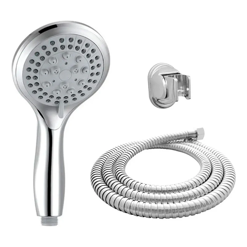 Teleducha Redonda + Soporte + Manguera Flexible Conster