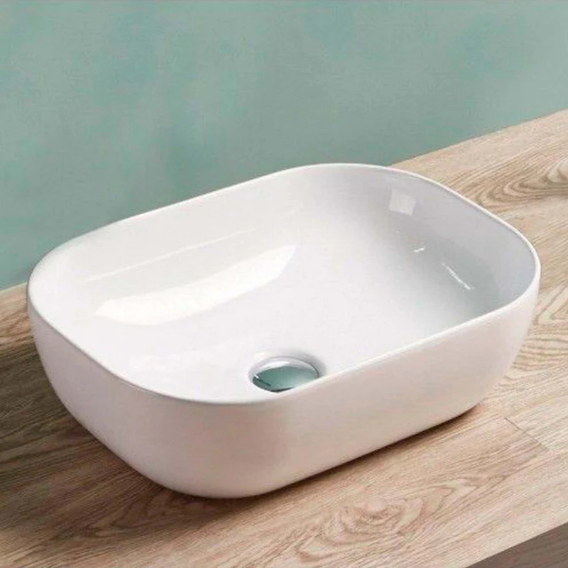 Lavamanos Rectangular Porcelana Blanco 455x325x135 - Image 4