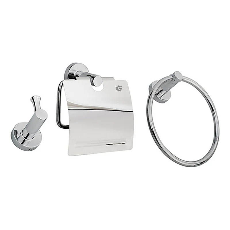 Juego De Accesorios Para Baño York Cromado X3