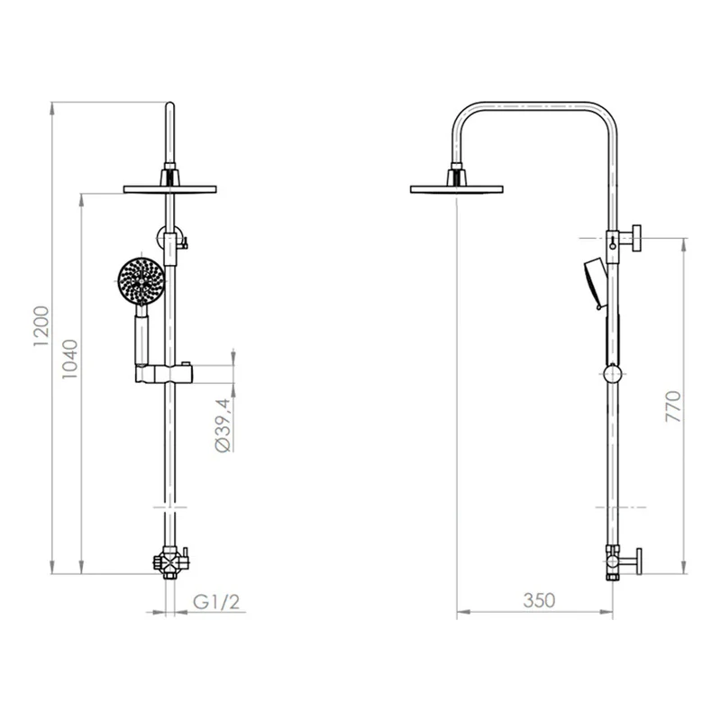Columna De Ducha Venti Acero Inoxidable - Image 4