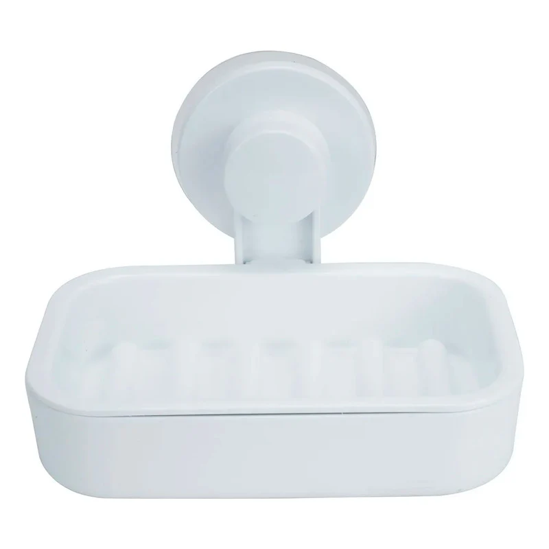 Jabonera Para Baño Con Ventosa Blanco - Image 2