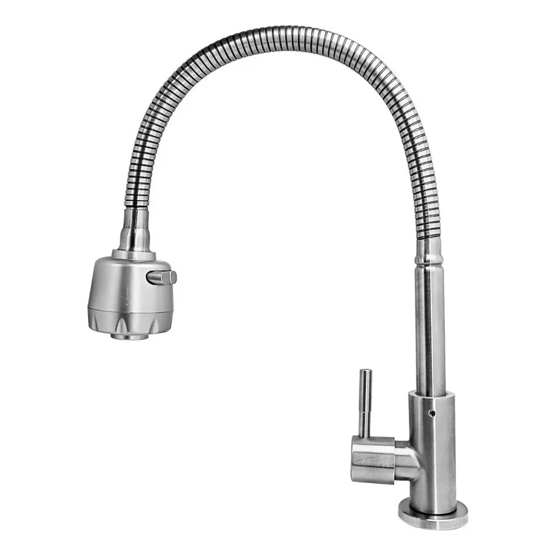 Griferia Llave Lavaplatos Flexible En Acero Agua Fria - Image 2