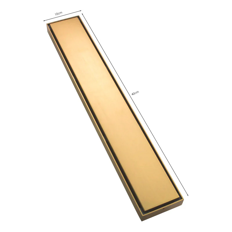 Rejilla De Piso Invisible Dorado Cepillado 40*10cm - Image 2
