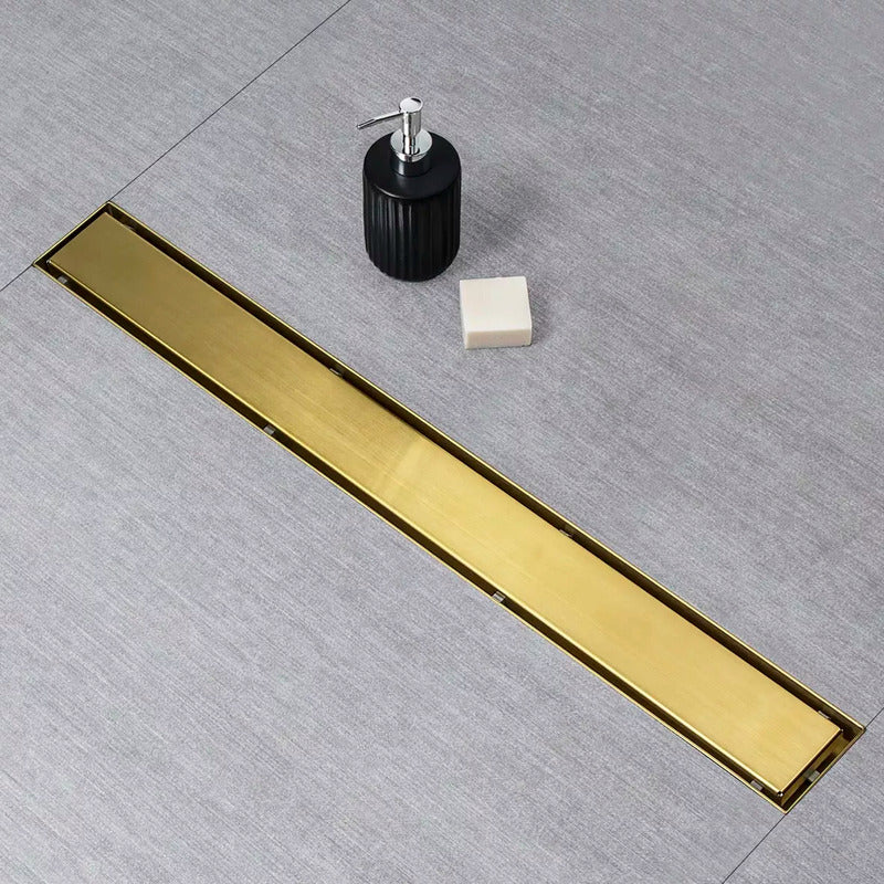 Rejilla De Piso Invisible Dorado Cepillado 40*10cm - Image 3