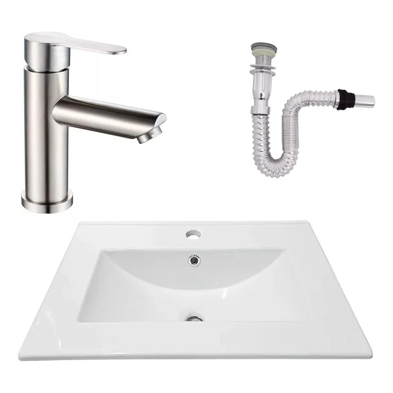 Kit Placa Lavam. 61*46.5cm+griferia Monocontrol+push Flex19