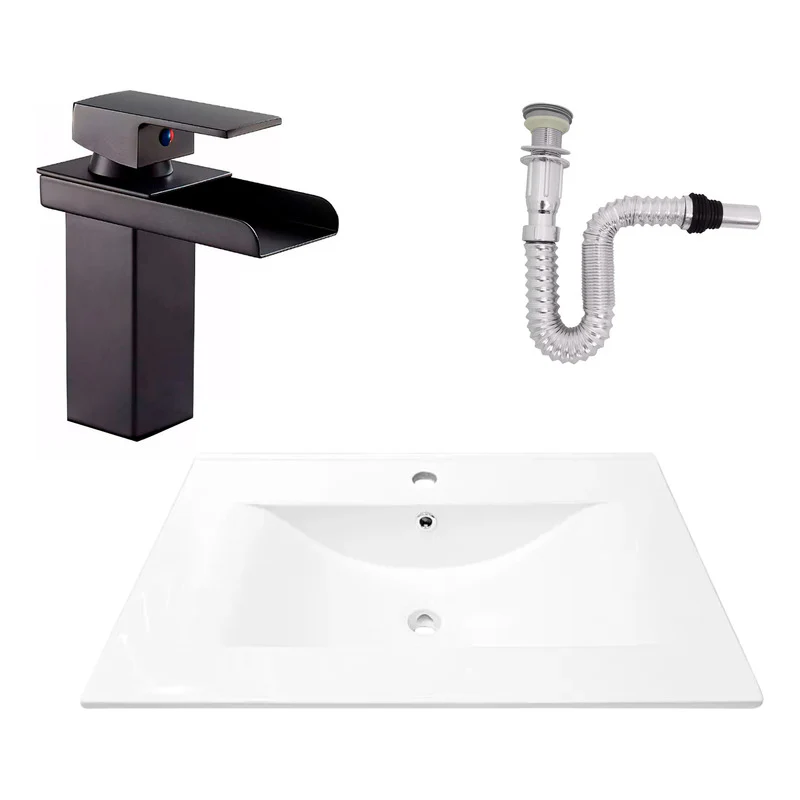 Kit Placa Lavam. 71*46.5cm+griferia Monocontrol+push Flex9