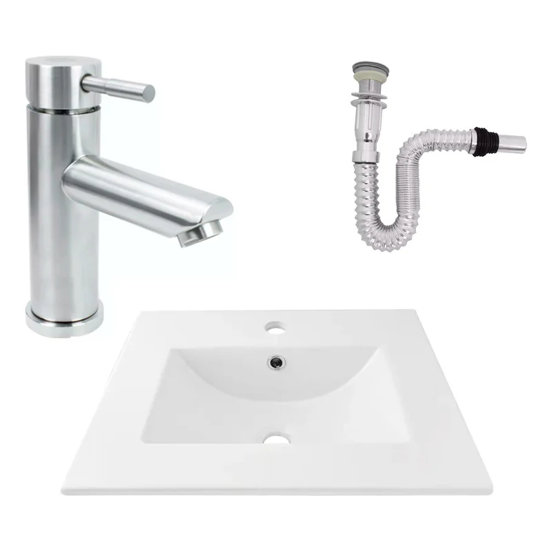 Kit Placa Lavamanos 51*40cm+griferia Monocontrol+push Flex17