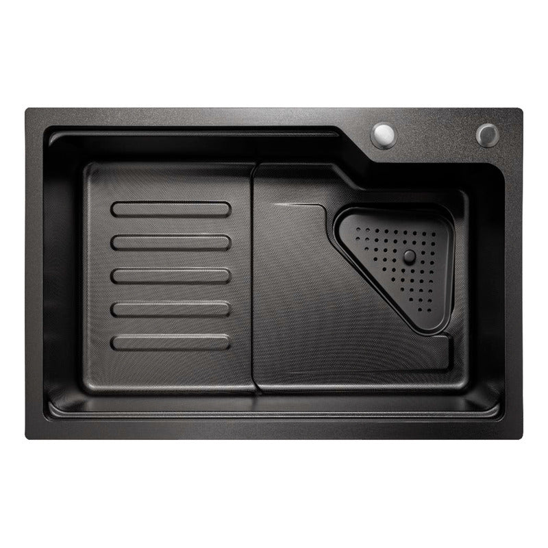Lavaplatos Acero Negro Sistema De Riel 68x45cm+accesorios - Image 2