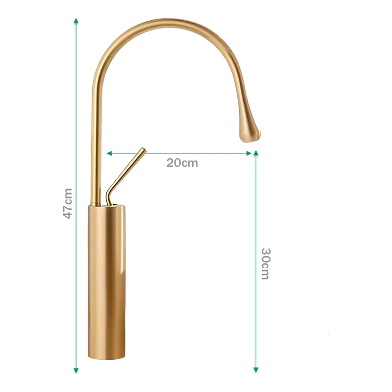 Griferia Llave Para Lavaplatos Monocontrol Milan Oro Satinad - Image 2
