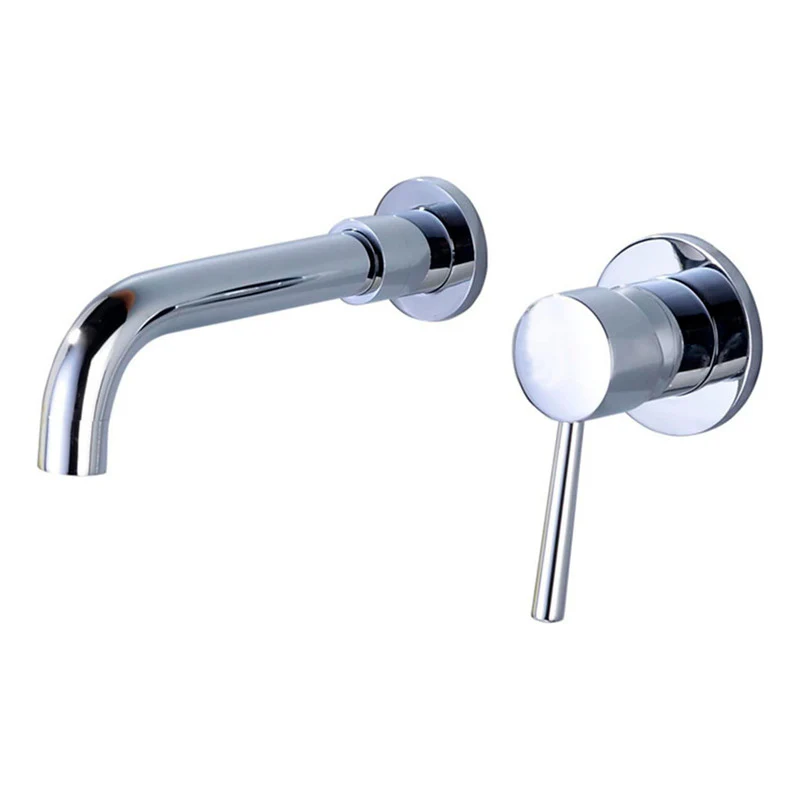 Grifería Llave Lavamanos Monocontrol Pared Cromada