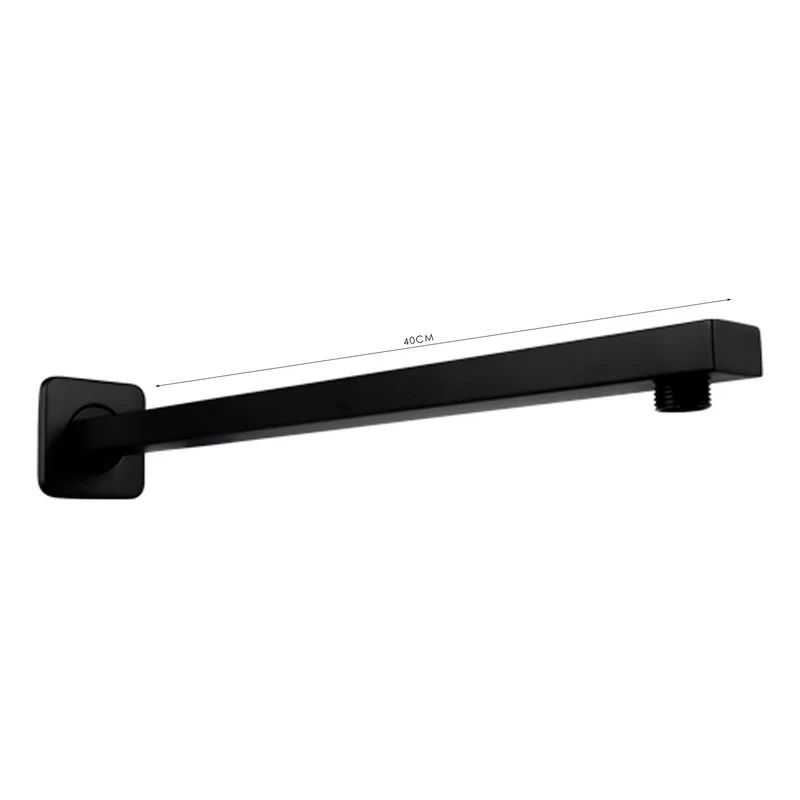 Tubo Para Ducha Negro Mate Cuadrado 40cm - Image 2