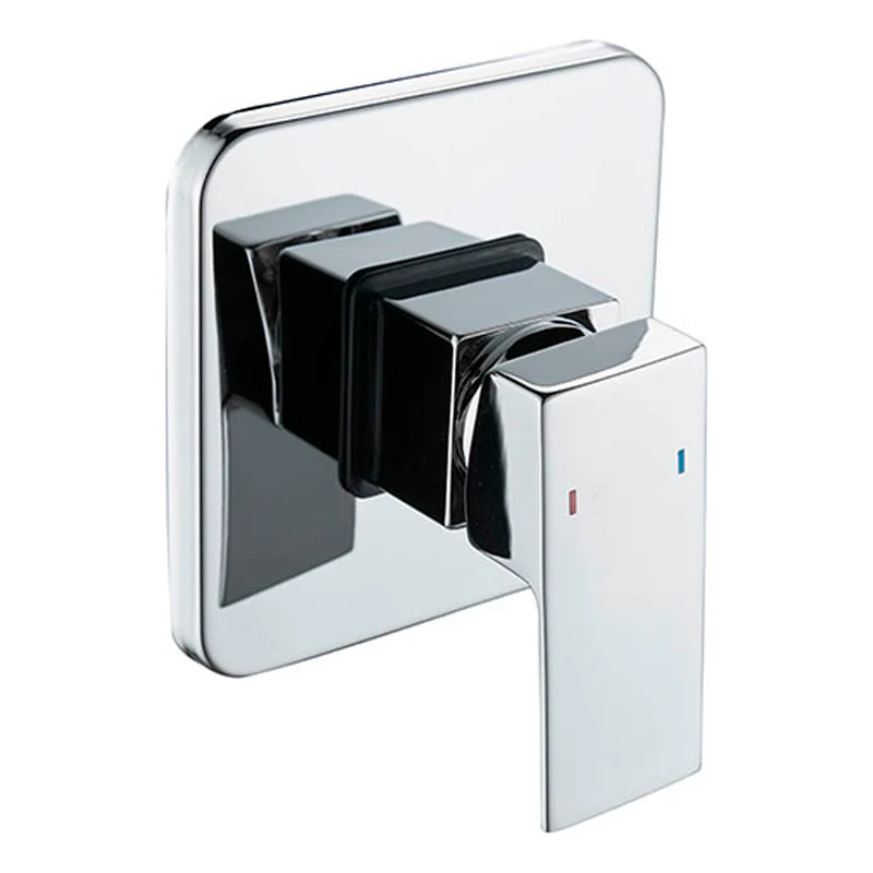 Mezclador Ducha Monocontrol Plateada Cromada Cuadrada