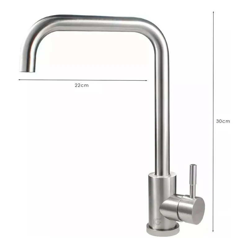 Combo Lavaplatos 51*45cm+griferia Plata Cuello 7+accesorios - Image 2