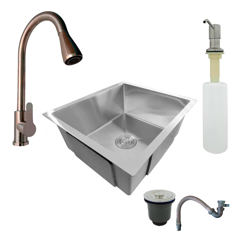 Combo Lavaplatos 60*45cm+grif.monocontrol+dispensador Y Acc