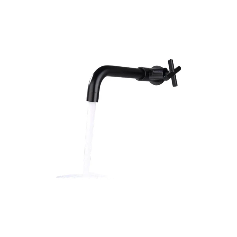 Llave Para Lavamanos De Pared Vintage Negra - Image 2