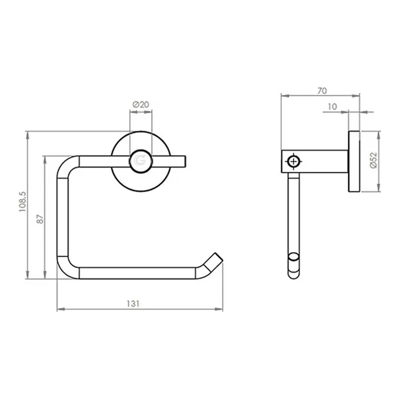 Porta Papel Para Baño Benton Cromado - Image 2