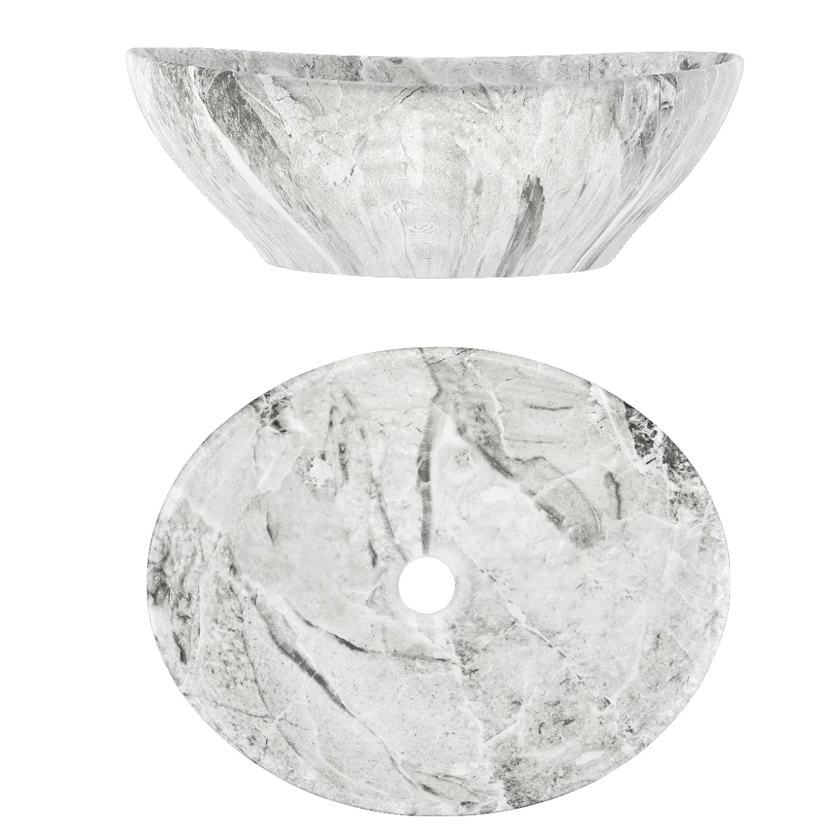 Lavamanos Ovalado De Sobreponer Gris - Image 2