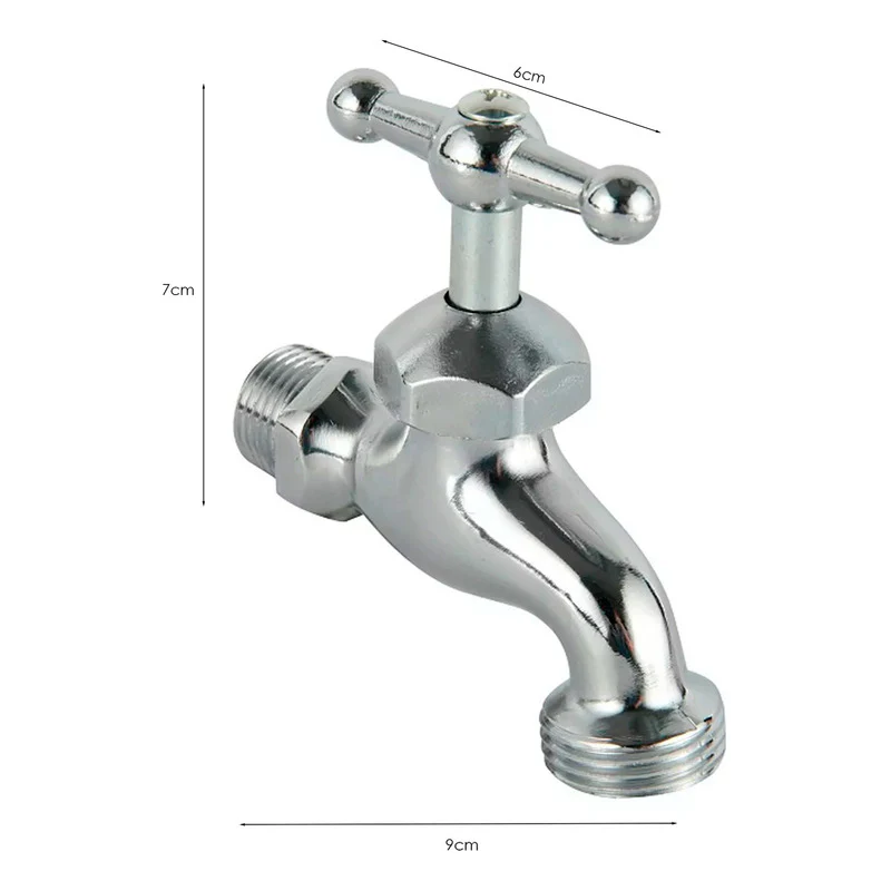 Llave De Jardin De 1/2 Cromada En Zamak - Image 2