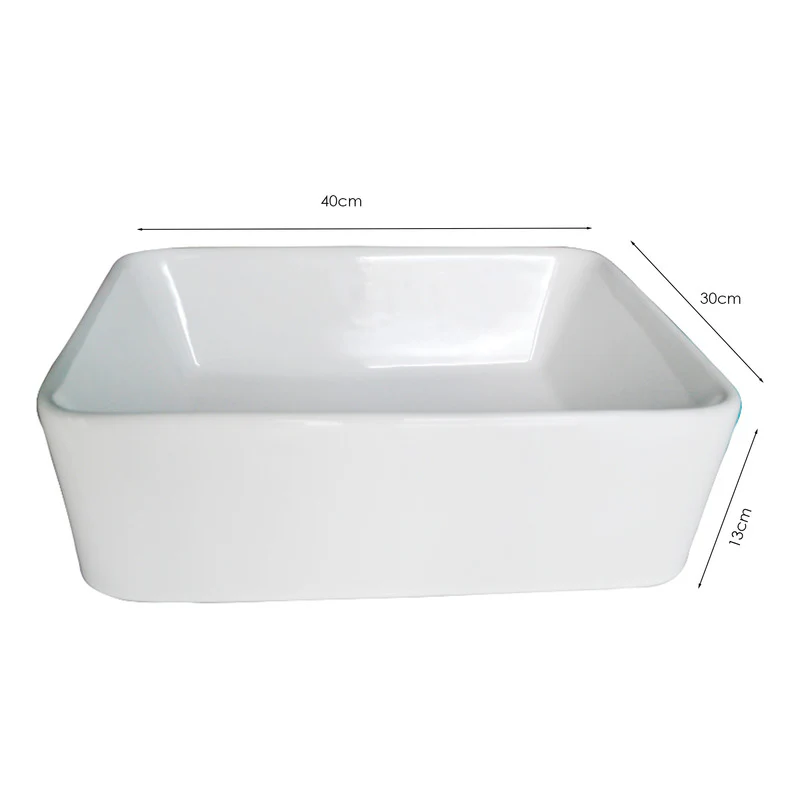 Lavamanos Blanco Cuadrado Blanco 40*30cm - Image 2