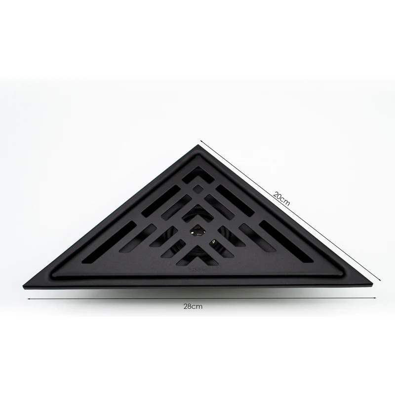 Rejilla De Piso Triangular En Acero Negro Mate 20x28cm - Image 4