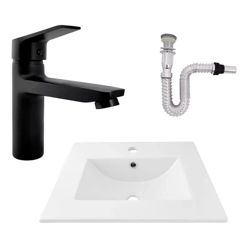 Kit Placa Lavam.51*46.5cm+griferia Monocontrol+push Flex21