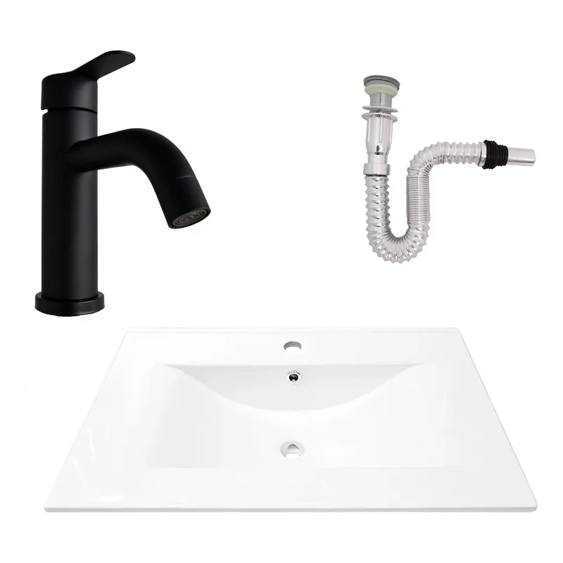 Kit Placa Lavam. 71*46.5cm+griferia Monocontrol+push Flex26