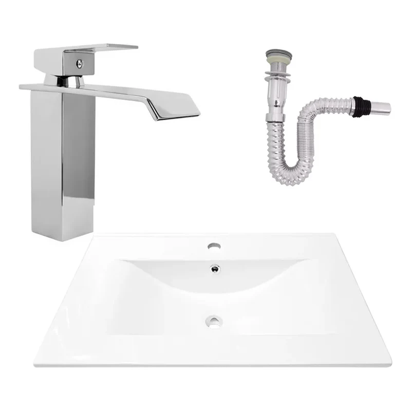 Kit Placa Lavam. 71*46.5cm+griferia Monocontrol+push Flex18
