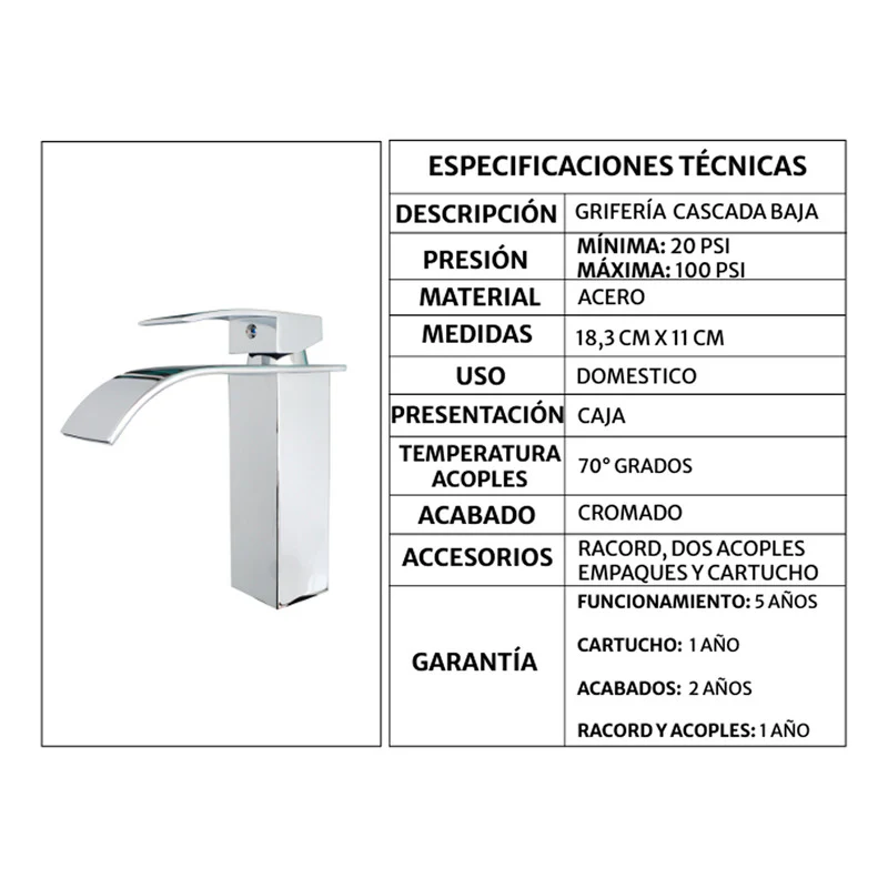 Kit Placa Lavam. 71*46.5cm+griferia Monocontrol+push Flex22 - Image 2