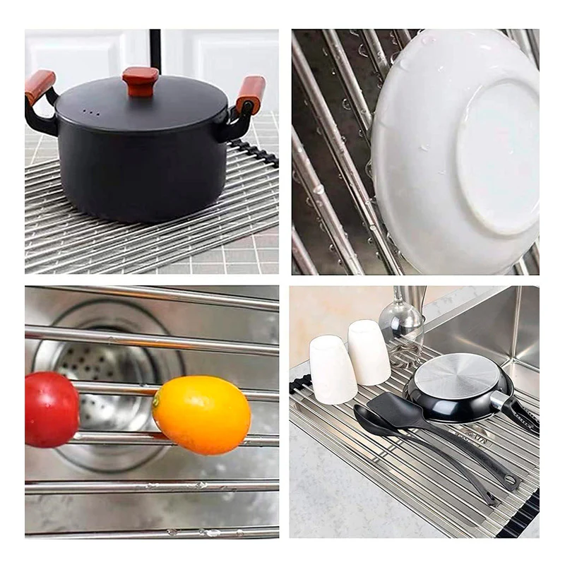 Rejilla Escurridor Retráctil Multiusos Cocina Lavap.negro - Image 4