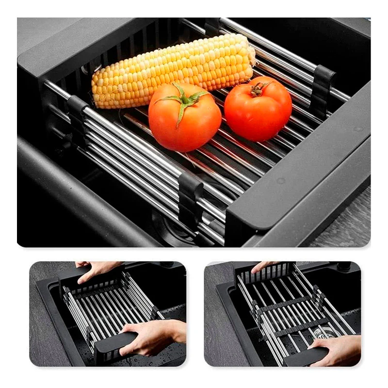 Escurridor Para Lavaplatos/verduras Negro Abs - Image 3