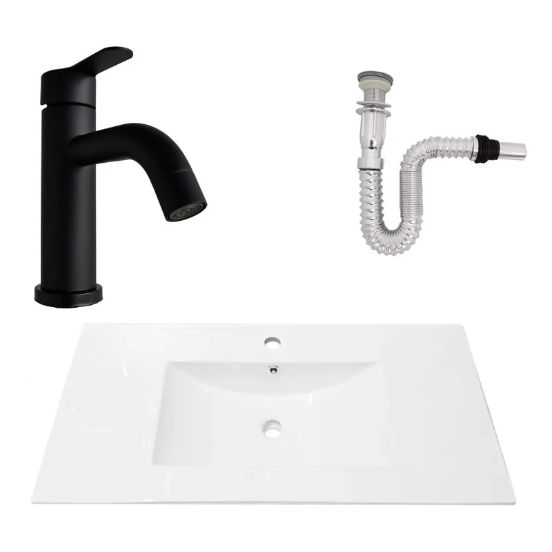 Kit Placa Lavaman.91*46.5cm+griferia Monocontrol+push Flex26