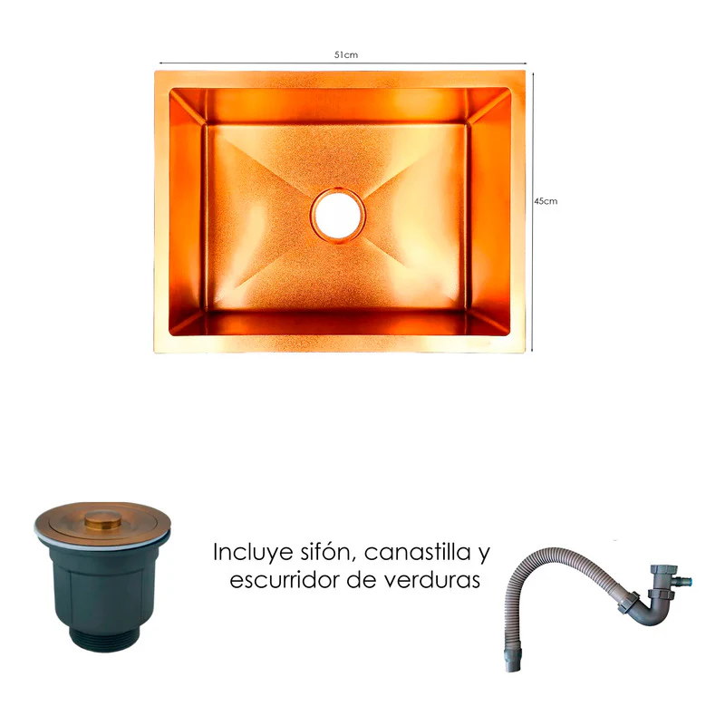 Combo Lavaplatos 51*45cm+griferia Lvp Rose Cepillado+acc - Image 3