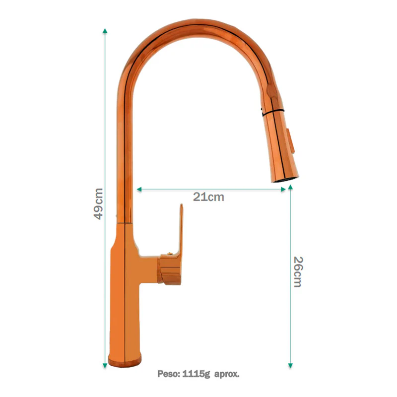 Combo Lavaplatos 70*45cm+griferia Lvp Rose Pull Out+acc - Image 2