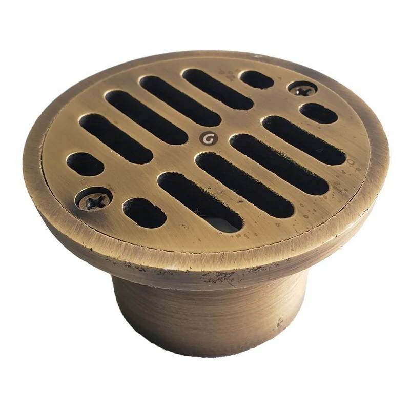 Rejilla Sifón De Piso De 3x2 Cobre Antiguo Vitage - Image 4