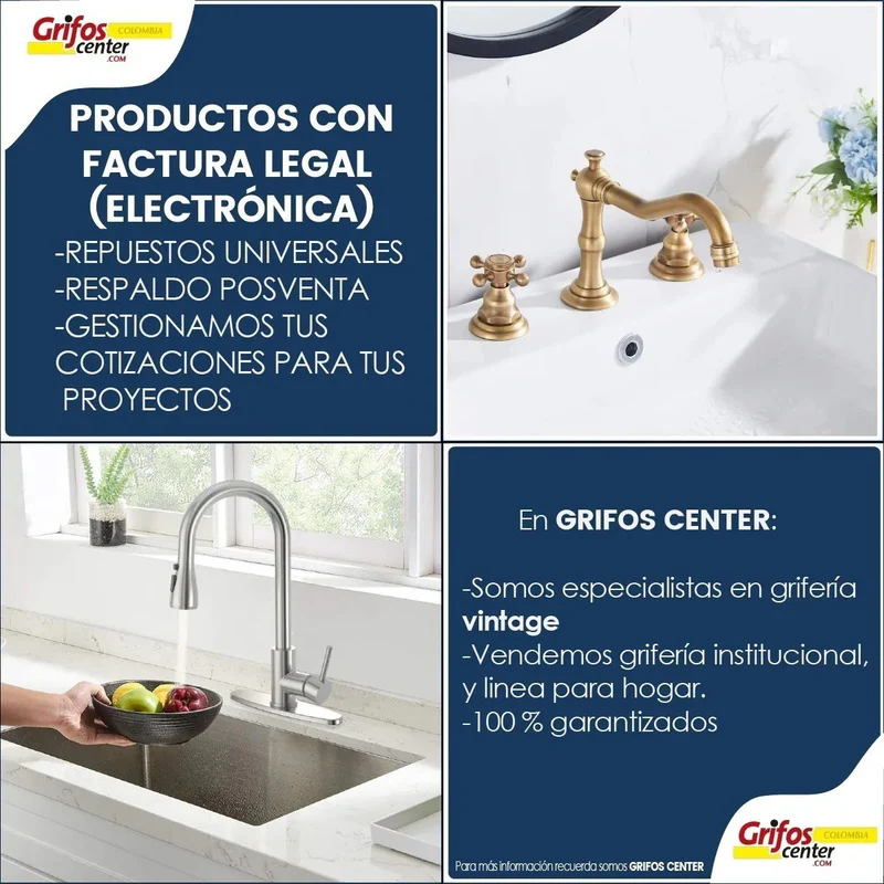 Griferia Lavaplatos Monocontrol Cuello De Ganso Bronce Claro - Image 3