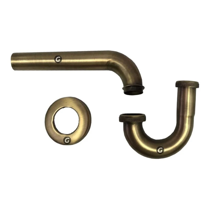 Sifón + Desagüe Lavamanos Bronce Antiguo - Image 3