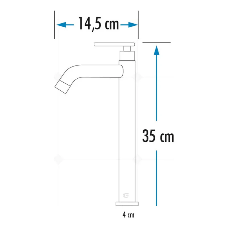 Llave Alta Lavamanos Acero, Agua Fria - Image 3